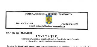 USRPLUS Crevedia : Subiecte extrem de interesante pe ordinea de zi suplimentară a ședinței de azi ( Joi 31 Martie)