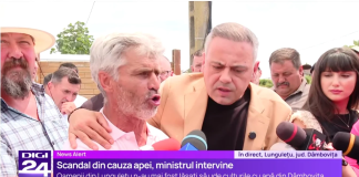 „Apa e de la Dumnezeu!” Soluțiile autorităților după ce agricultorii de la Lungulețu au irigat din râu. Poliția infirmă încătușarea unui fermier