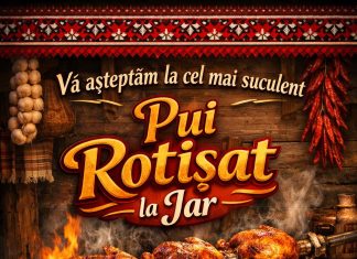 Restaurant La Iulian de la Râu Alb / Bărbulețu : Vino mâine să te bucuri de: Pui rotisat fraged și savuros